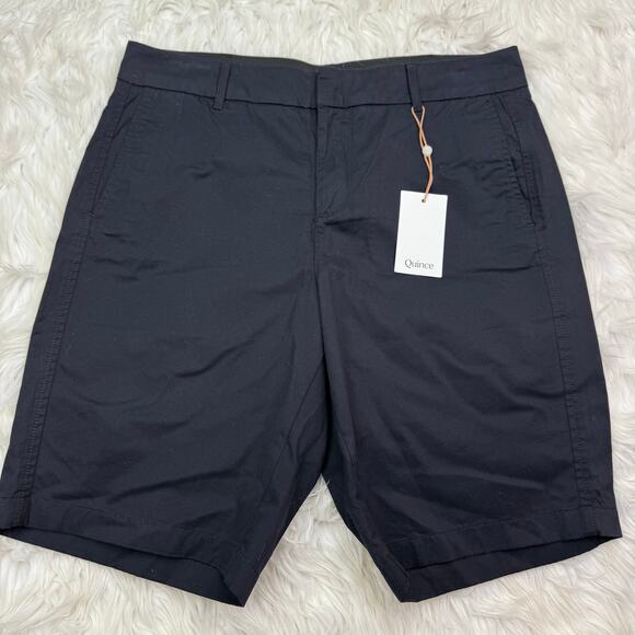 Quince Organic Stretch Cotton Chino Bermuda Short Black Size 12 NWT - Picture 7 of 16